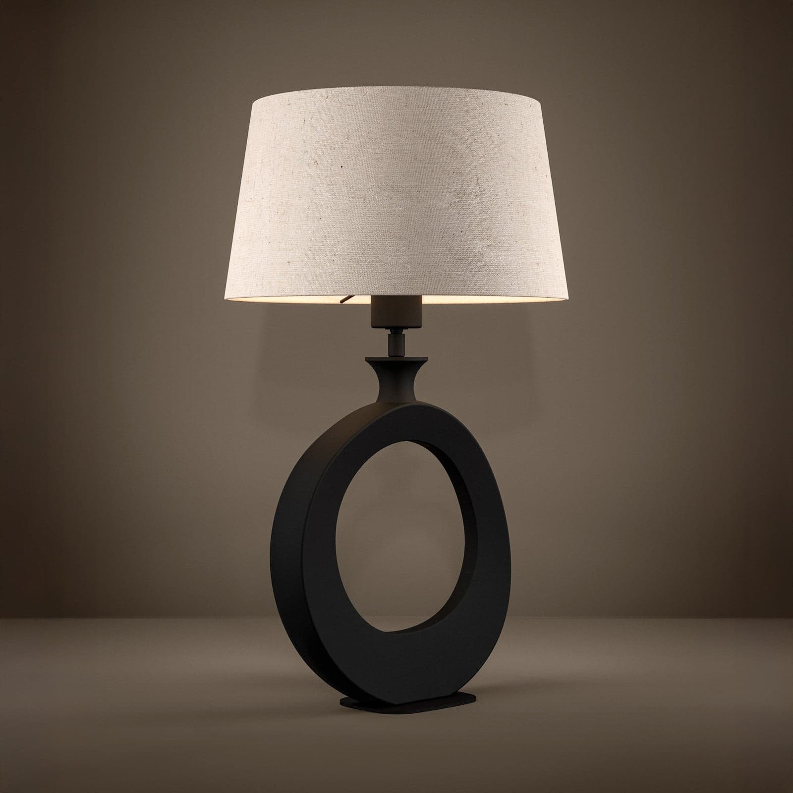 Diezma-pöytälamppu, beige/musta, korkeus 53 cm – Stars of Light - Olohuone - Moderni - Metalli - Yksilamppuinen