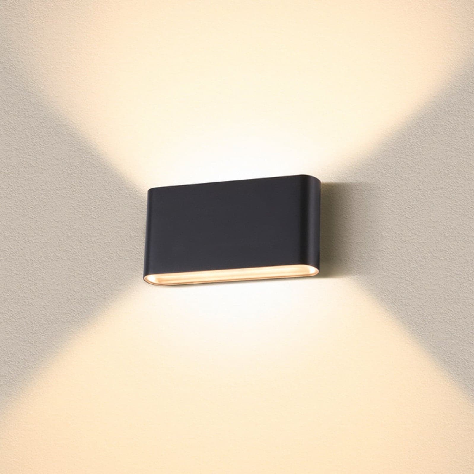 Oval 18 LED-ulkoseinävalaisin IP65 musta - SLV - Moderni - Metalli - Monilamppuinen