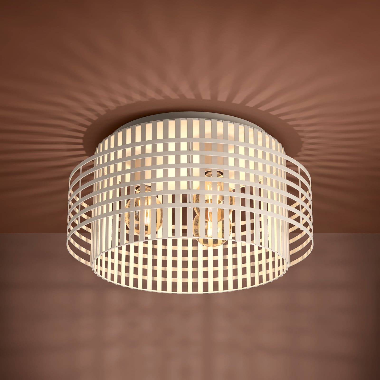 Oltamar-kattovalaisin, beige, Ø 48 cm, metalli – Stars of Light - Olohuone - Moderni - Pyöreä