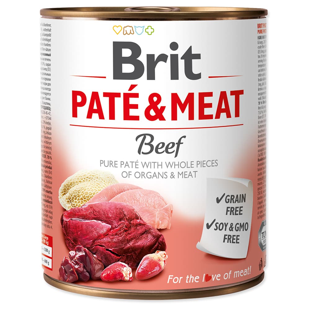6x800g Paté & Meat Adult Beef Brit koiran märkäruoka