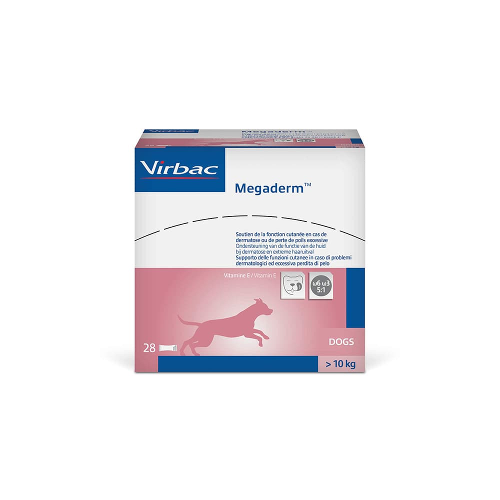 2 x 28 x 8 ml Virbac Megaderm, yli 10 kg painaville koirille