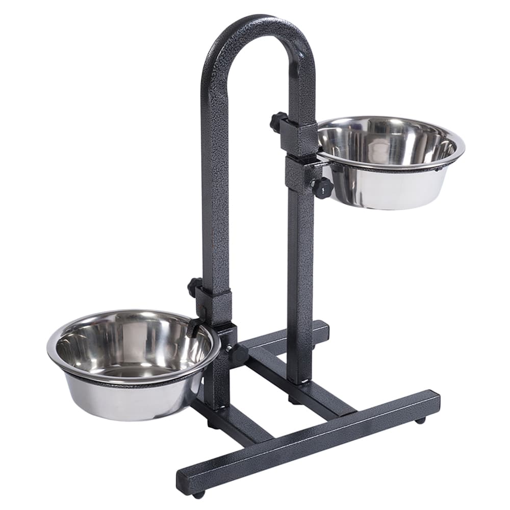 2x1,8l U-kuppiteline kahdella teräskupilla, Ø 21, K 44 cm koiralle