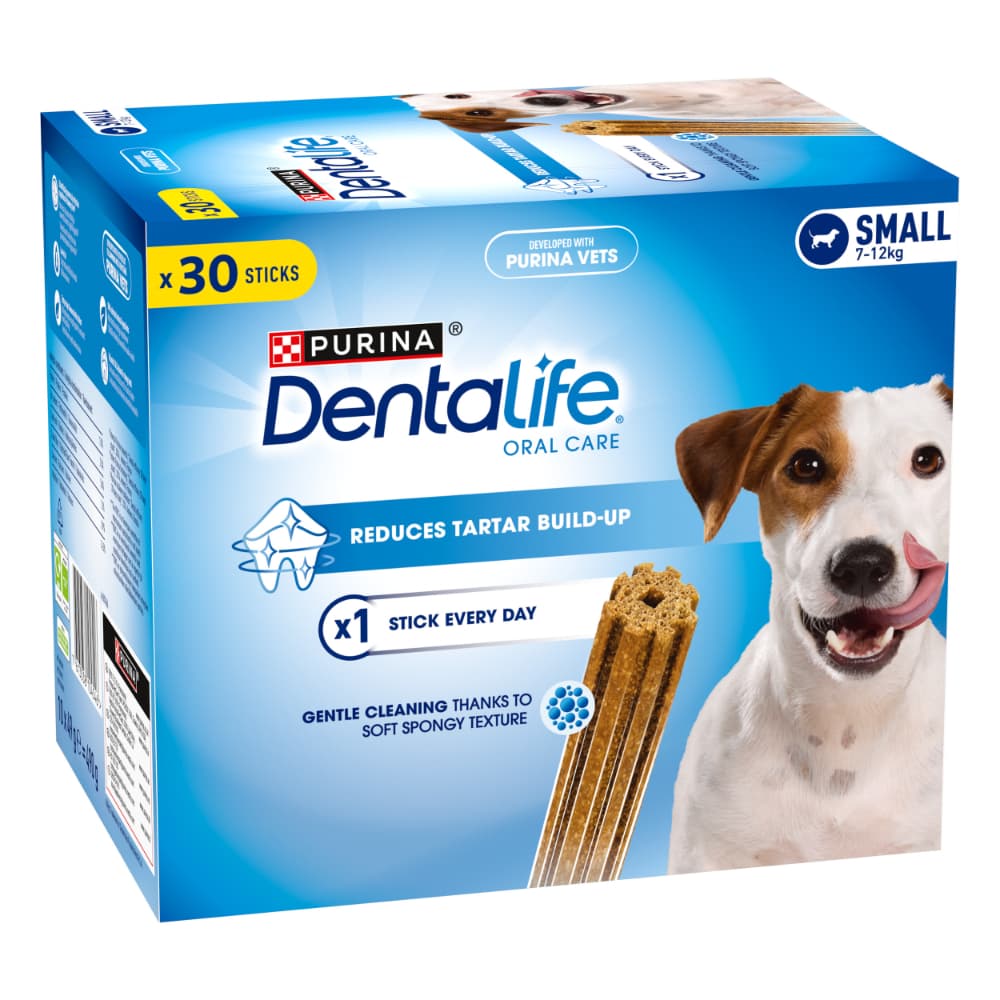 30 tikkua (10 x 49 g) Purina Dentalife hammashoitoherkut pienille koirille (7-12 kg)