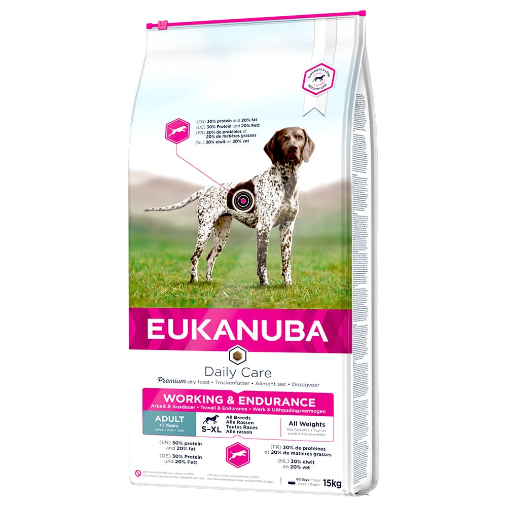 15kg Special Care Working & Endurance Adult Eukanuba koiran kuivaruoka