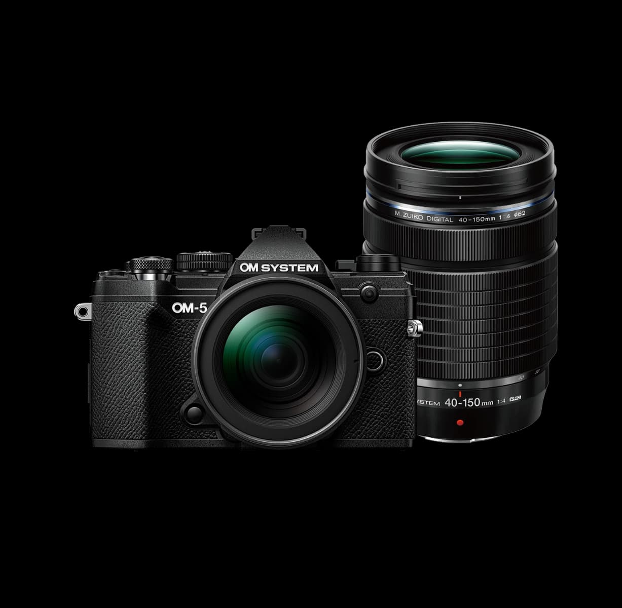 OM-5 Musta + 12-45mm F4.0 PRO & 40-150mm F4.0 PRO Kit