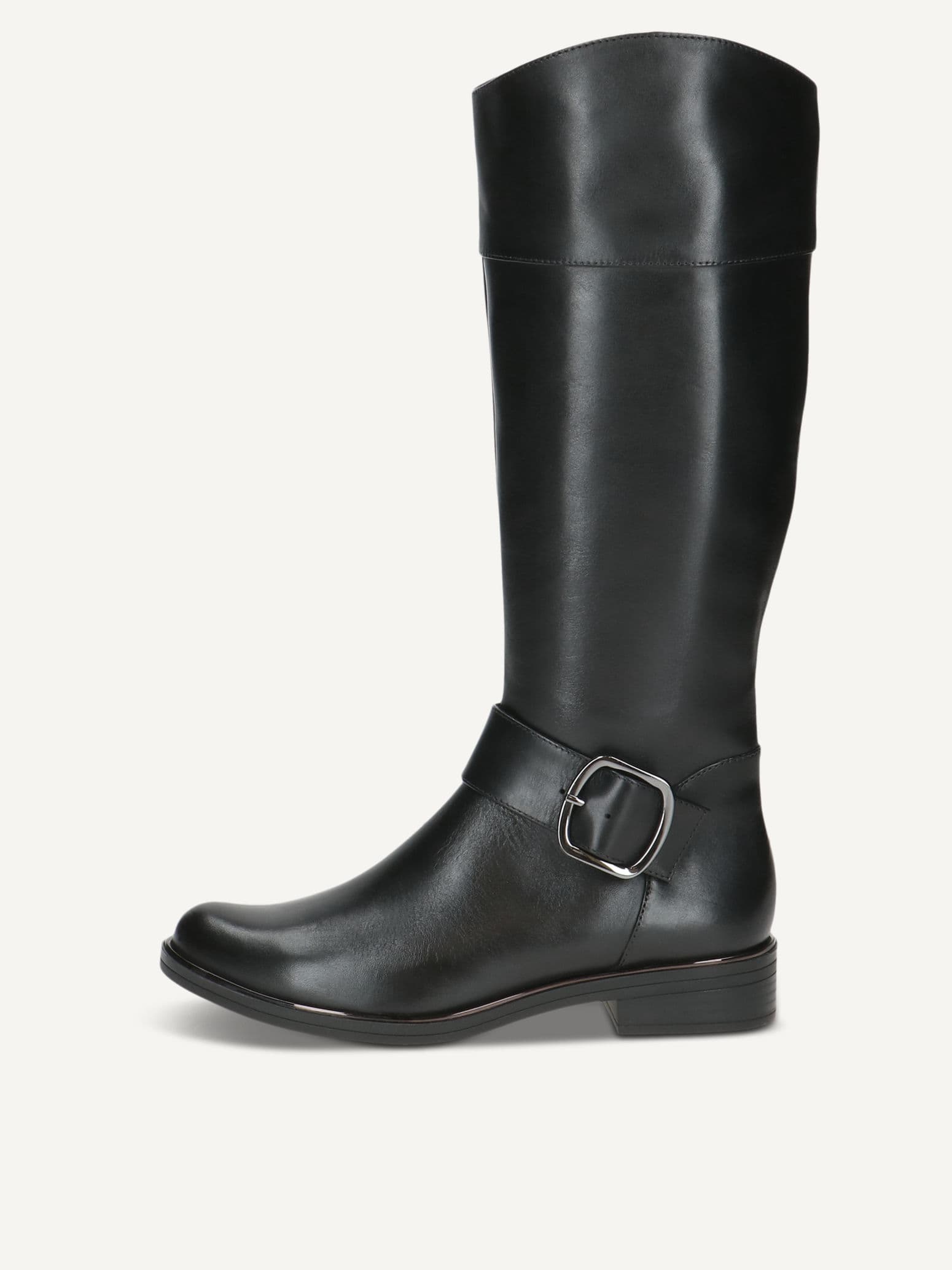CAPRICE Boots, black, made of Leather with Block heel, Size 38.5