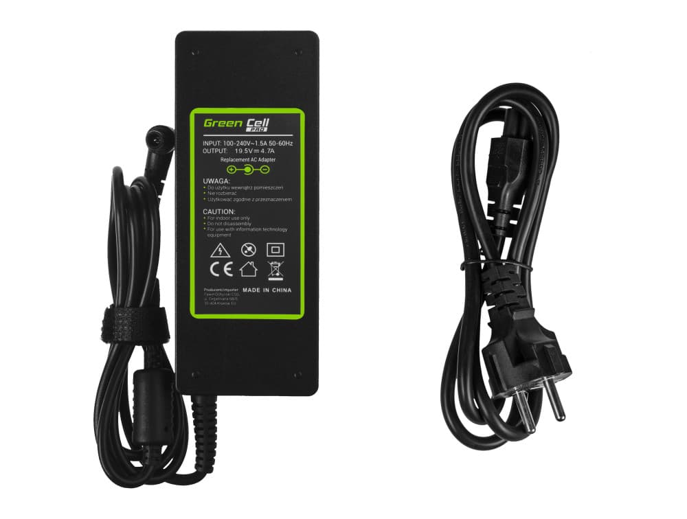 Green Cell Sony Vaio 90W laturi 19 5V 4 7A - Liitin 6 x 4 4 mm
