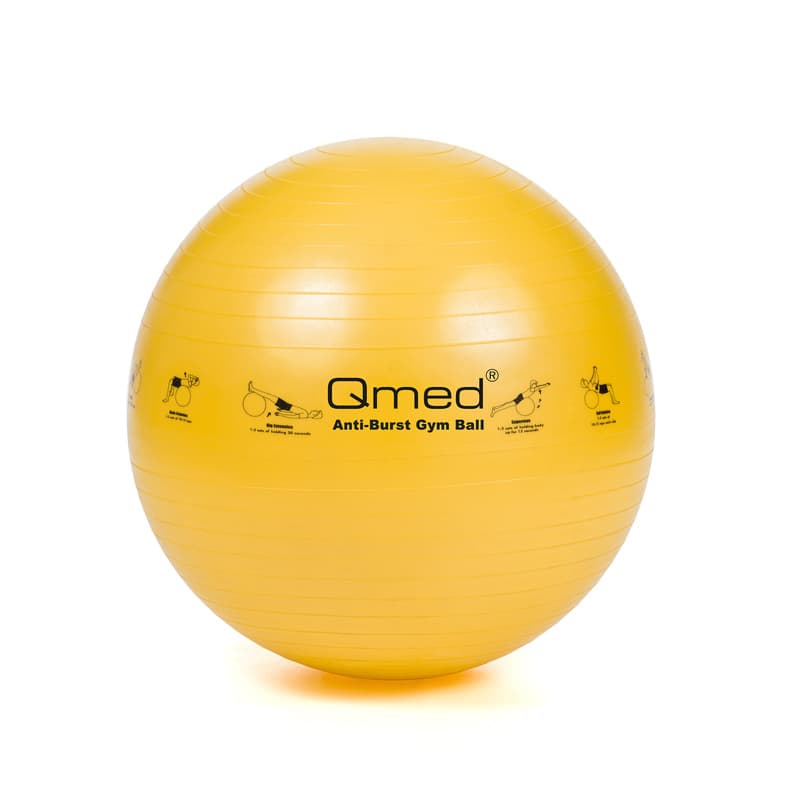 Qmed ABS GYM Ball jumppapallo, keltainen, 45cm