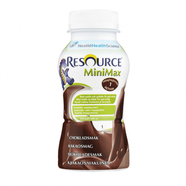 RESOURCE MINIMAX neste, lasten t??ydennysravintovalmiste 2x200ml kaakao