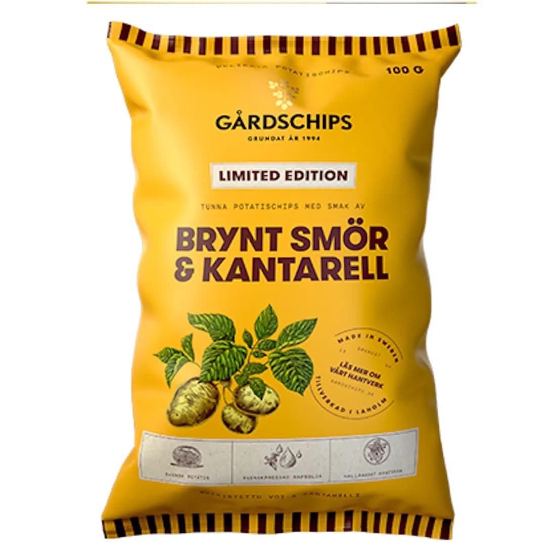 Gårdschips Brynt Smör & Kantarell 150g