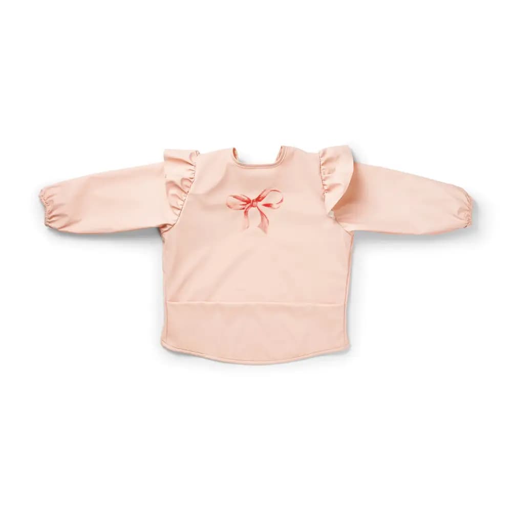 Elodie pitkähihainen vauvan ruokalappu Rosy Bow, yksi koko