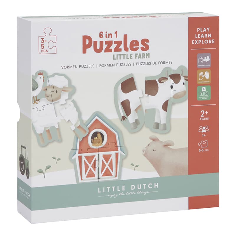 Little Dutch 6-in-1 Palapeli Little Farm FSC